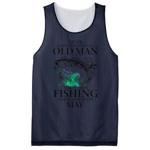 Old Man Who Loves Fishing Born In May Fisherman Birthday Mesh Reversible Basketball Jersey Tank