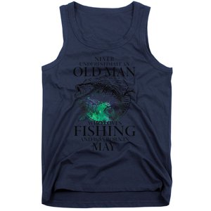 Old Man Who Loves Fishing Born In May Fisherman Birthday Tank Top