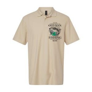 Old Man Who Loves Fishing Born In May Fisherman Birthday Softstyle Adult Sport Polo