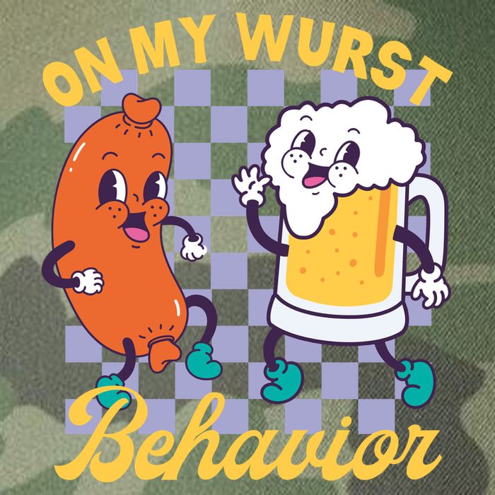 On My Wurst Behavior Oktoberfest Legacy Tie Dye Trucker Hat