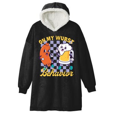On My Wurst Behavior Oktoberfest Hooded Wearable Blanket