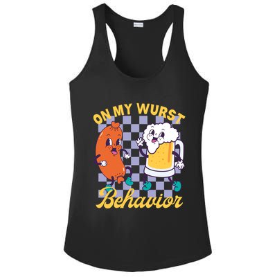 On My Wurst Behavior Oktoberfest Ladies PosiCharge Competitor Racerback Tank