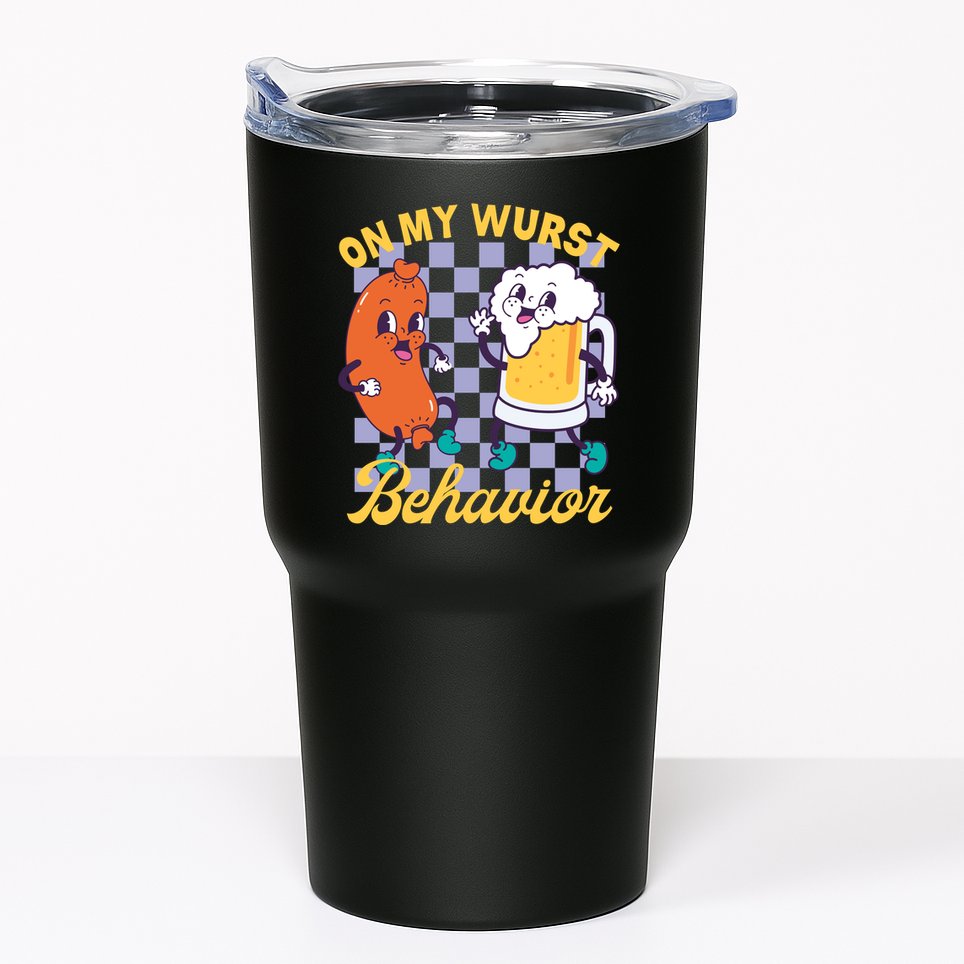 On My Wurst Behavior Oktoberfest Tumbler