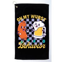 On My Wurst Behavior Oktoberfest Golf Towel