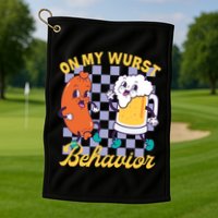 On My Wurst Behavior Oktoberfest Golf Towel