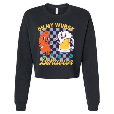 On My Wurst Behavior Oktoberfest Cropped Pullover Crew