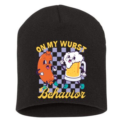 On My Wurst Behavior Oktoberfest Short Acrylic Beanie