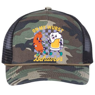 On My Wurst Behavior Oktoberfest Retro Rope Trucker Hat Cap