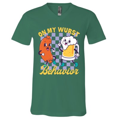 On My Wurst Behavior Oktoberfest V-Neck T-Shirt