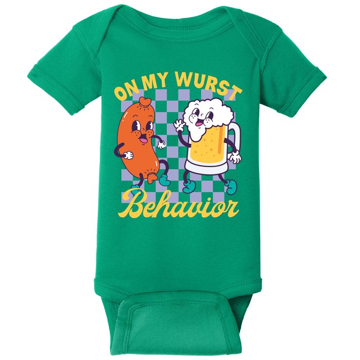 On My Wurst Behavior Oktoberfest Baby Bodysuit