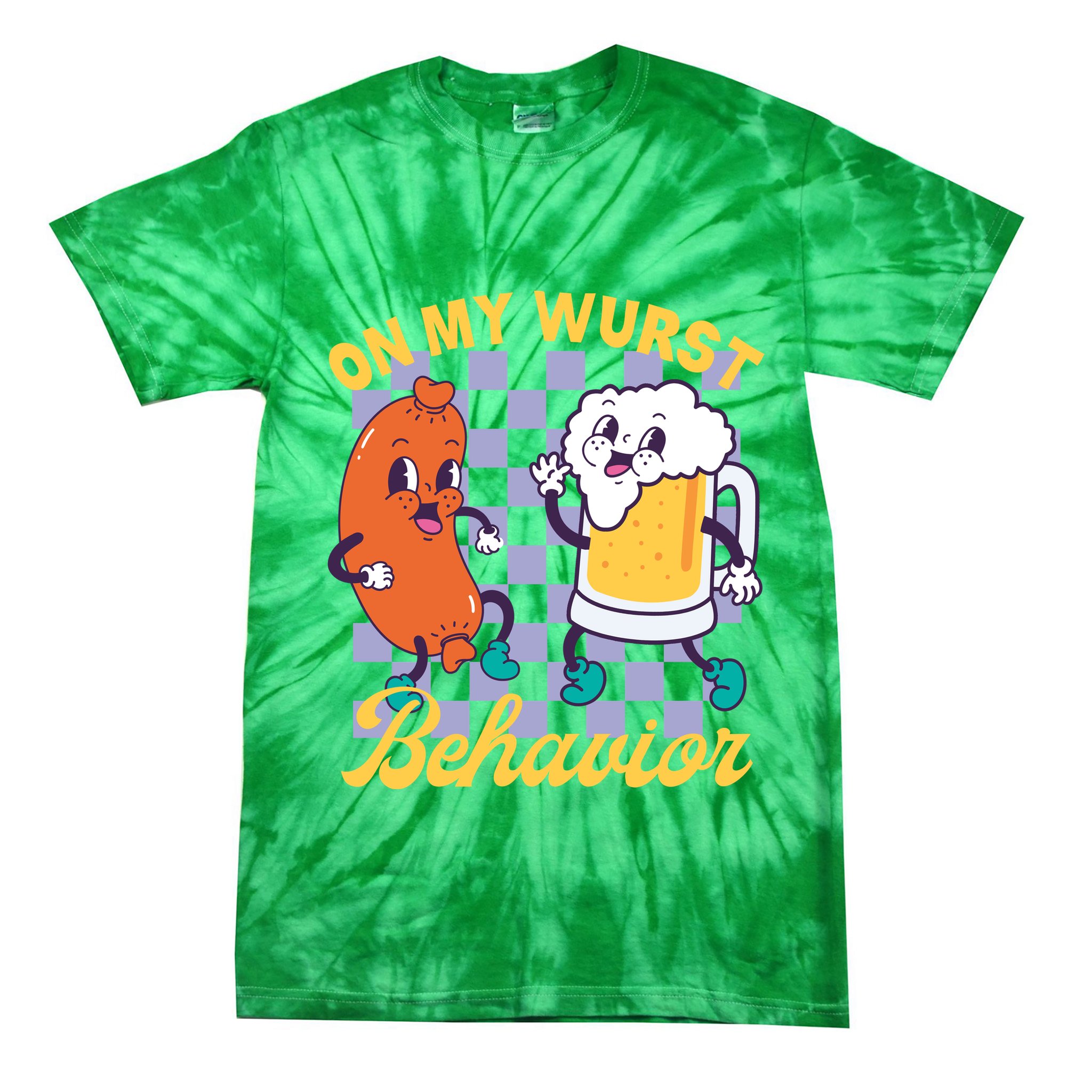 On My Wurst Behavior Oktoberfest Tie-Dye T-Shirt