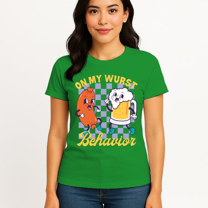 On My Wurst Behavior Oktoberfest Womens T-Shirt