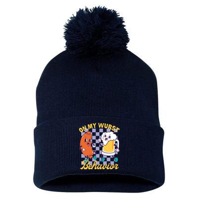 On My Wurst Behavior Oktoberfest Pom Pom 12in Knit Beanie