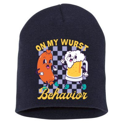 On My Wurst Behavior Oktoberfest Short Acrylic Beanie