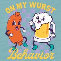 On My Wurst Behavior Oktoberfest Sueded Cloud Jersey T-Shirt