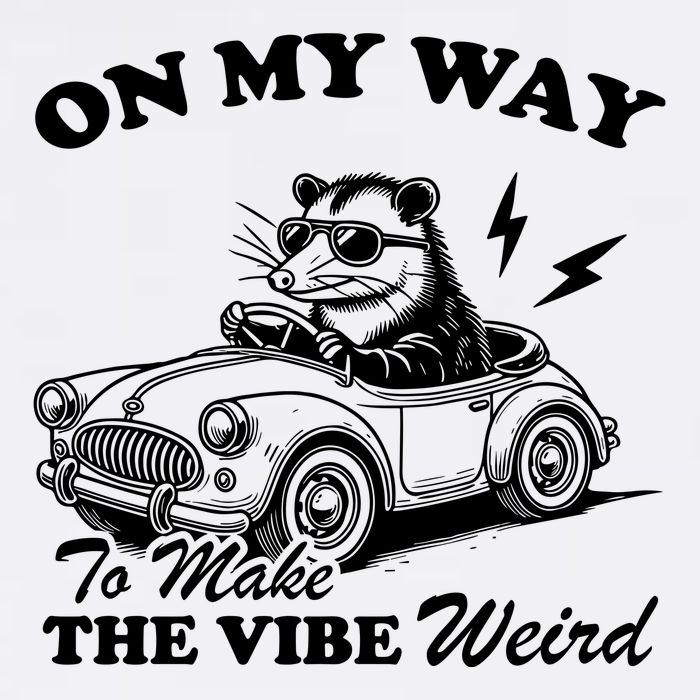 On My Way To Make The Vibe Weird Sarcastic Opossum And Playful Gift Design Baby Bodysuit