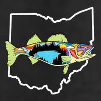 Ohio Map Walleye Fishing Freshwater Fisherman Walleye Fish 11oz C Handle Ceramic Mug