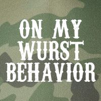 On My Wurst Behavior Oktoberfest Festive Legacy Tie Dye Trucker Hat
