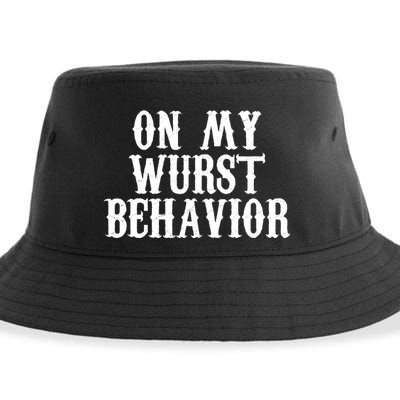 On My Wurst Behavior Oktoberfest Festive Sustainable Bucket Hat