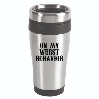 On My Wurst Behavior Oktoberfest Festive 16oz Travel Tumbler