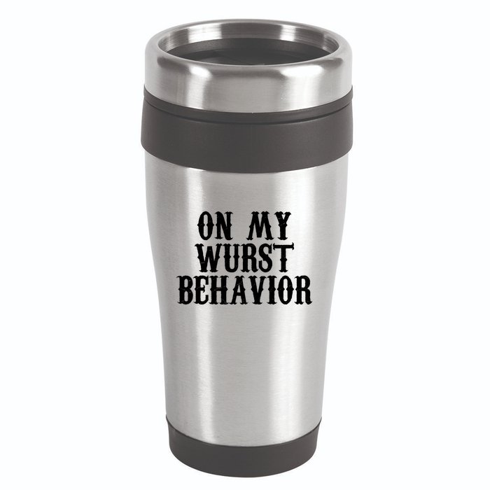 On My Wurst Behavior Oktoberfest Festive 16oz Travel Tumbler