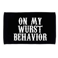 On My Wurst Behavior Oktoberfest Festive Microfiber Hand Towel