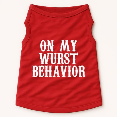 On My Wurst Behavior Oktoberfest Festive Doggie Tank