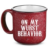 On My Wurst Behavior Oktoberfest Festive 15oz Campfire Ceramic Mug