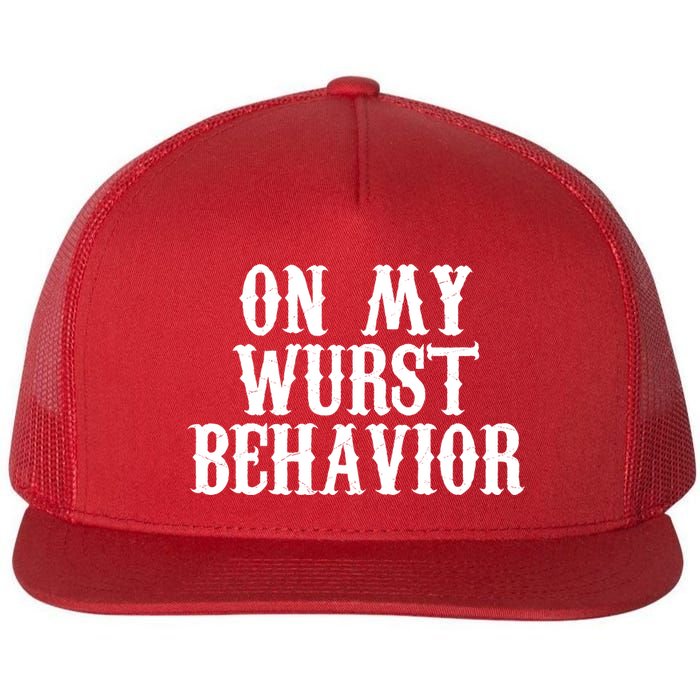 On My Wurst Behavior Oktoberfest Festive Flatbill Hat