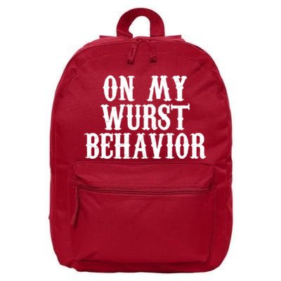 On My Wurst Behavior Oktoberfest Festive 16 in Basic Backpack