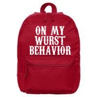 On My Wurst Behavior Oktoberfest Festive 16 in Basic Backpack