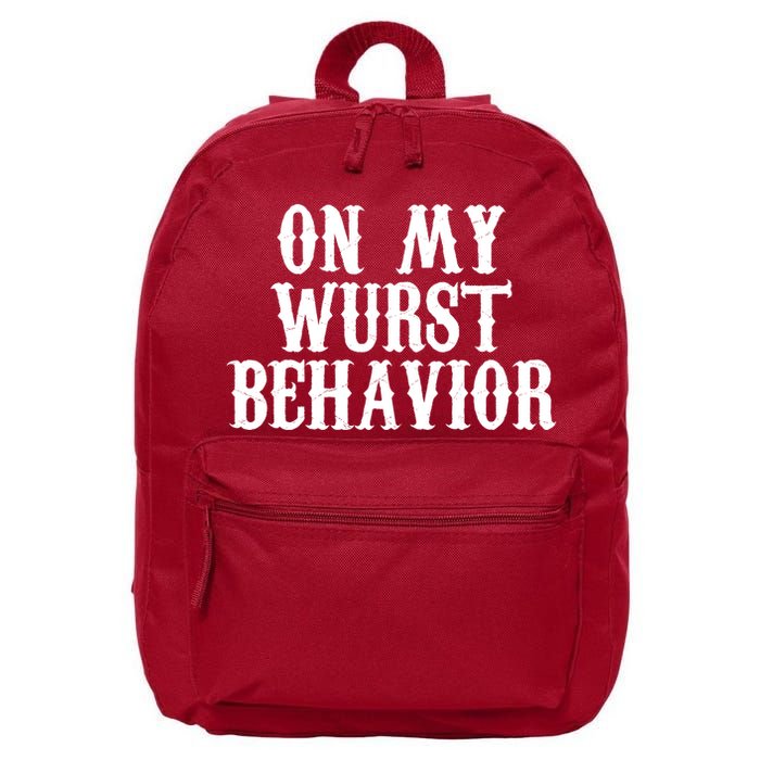 On My Wurst Behavior Oktoberfest Festive 16 in Basic Backpack