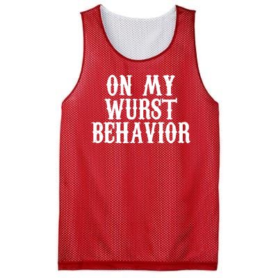 On My Wurst Behavior Oktoberfest Festive Mesh Reversible Basketball Jersey Tank