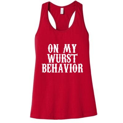 On My Wurst Behavior Oktoberfest Festive Womens Tank Top