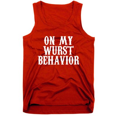 On My Wurst Behavior Oktoberfest Festive Tank Top