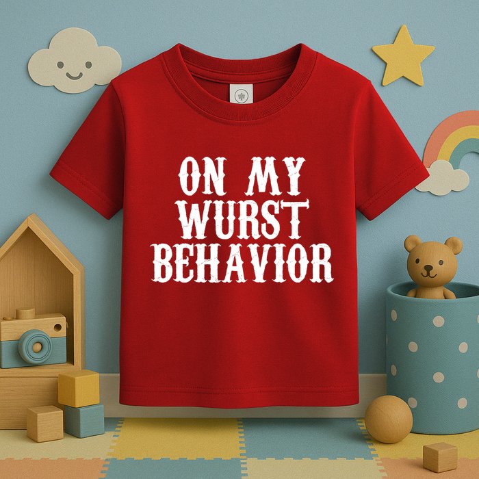 On My Wurst Behavior Oktoberfest Festive Toddler T-Shirt