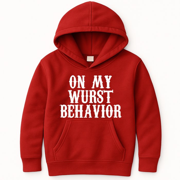 On My Wurst Behavior Oktoberfest Festive Kids Hoodie