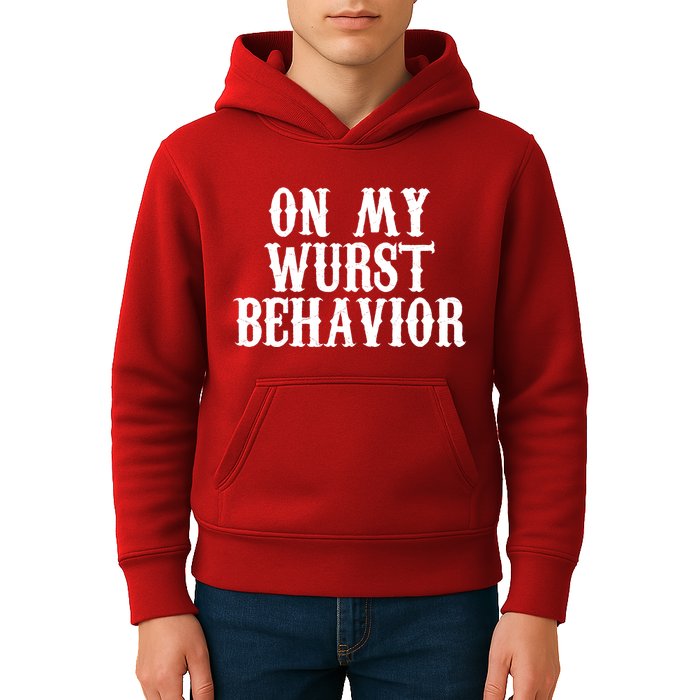 On My Wurst Behavior Oktoberfest Festive Kids Hoodie
