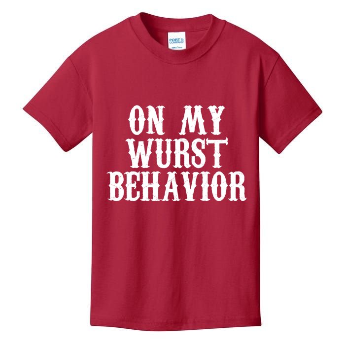 On My Wurst Behavior Oktoberfest Festive Kids T-Shirt