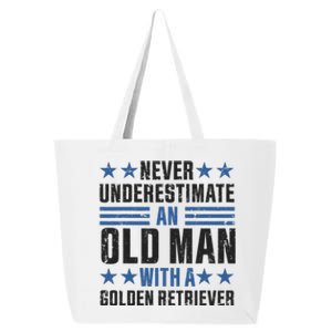 Old Man With A Golden Retriever Funny 25L Jumbo Tote