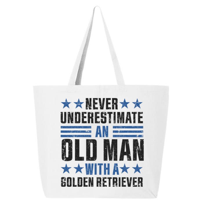 Old Man With A Golden Retriever Funny 25L Jumbo Tote