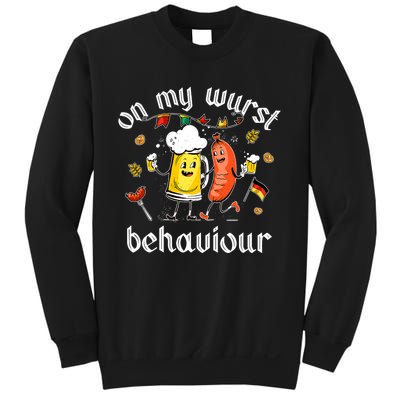 On My Wurst Behavior Funny Bratwurst German Oktoberfest Sweatshirt