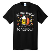 On My Wurst Behavior Funny Bratwurst German Oktoberfest Tall T-Shirt