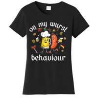 On My Wurst Behavior Funny Bratwurst German Oktoberfest Women's T-Shirt