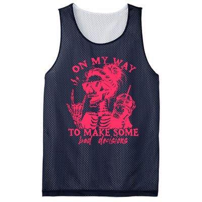 On My Way To Make Some Bad Decisions Sarcastic Mesh Reversible Basketball Jersey Tank