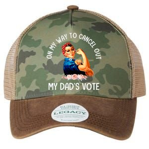 On My Way To Cancel Out My DadS Vote Mom Apparel Legacy Tie Dye Trucker Hat