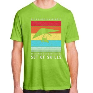 Old Man With Particular Set Of Skill Retro Hang Gliding Adult ChromaSoft Performance T-Shirt