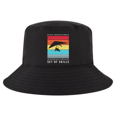 Old Man With Particular Set Of Skill Retro Hang Gliding Cool Comfort Performance Bucket Hat