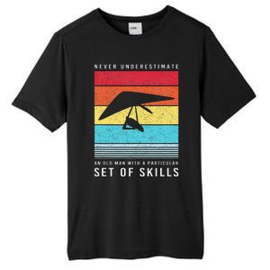 Old Man With Particular Set Of Skill Retro Hang Gliding Tall Fusion ChromaSoft Performance T-Shirt