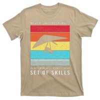 Old Man With Particular Set Of Skill Retro Hang Gliding T-Shirt